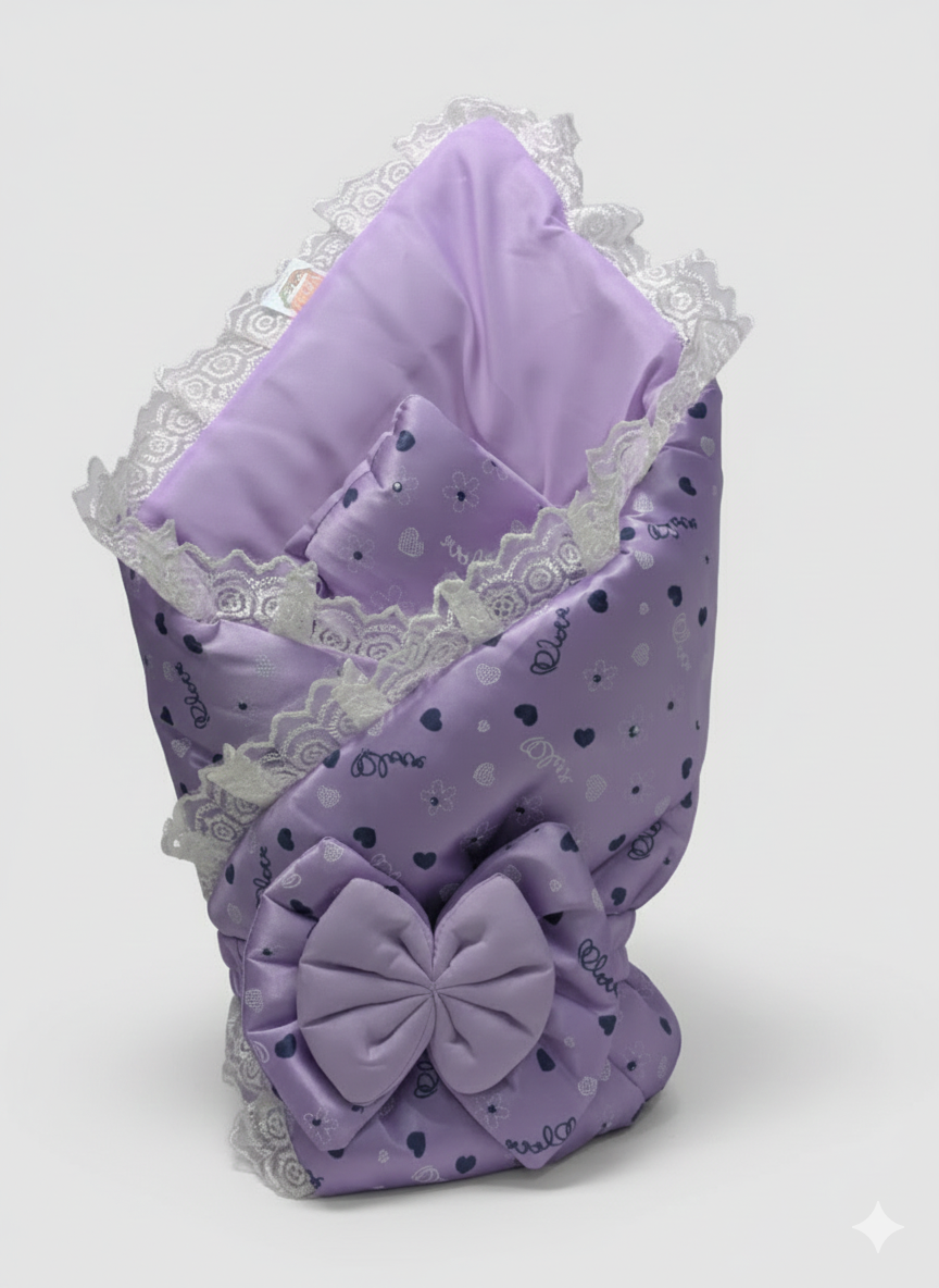 Cute Purple Baby Bed Set (11 pieces )