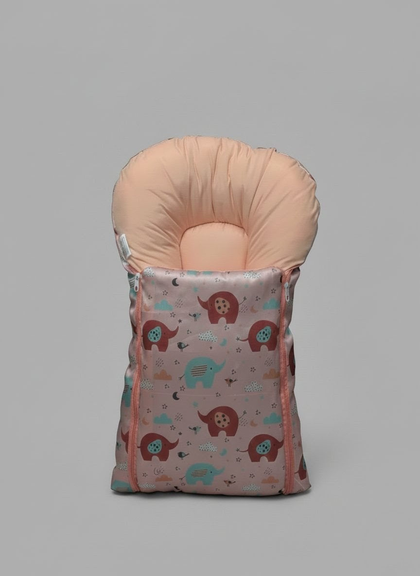 Cute Elephant Digital Print Baby Bed (8 Pieces)