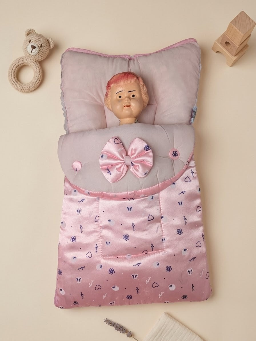 Cute Pink Bow Baby Carry Nest