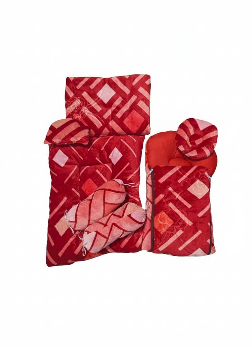 SnuggleNest Velvet Baby Set – 7 Pieces