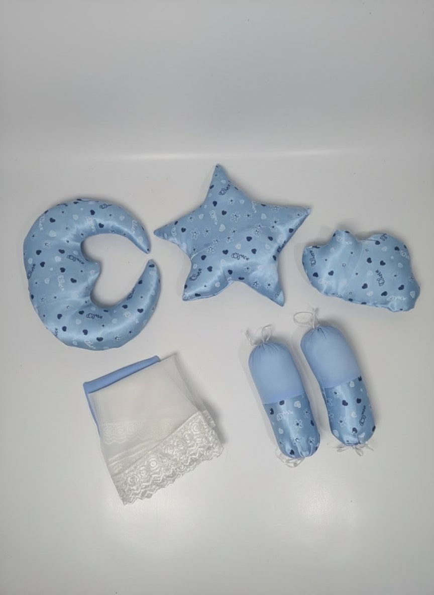 Sky Blue Baby Bed Set (11 pieces )