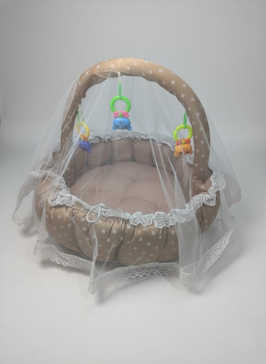 Premium Beige Baby Bed Set (11 pieces )