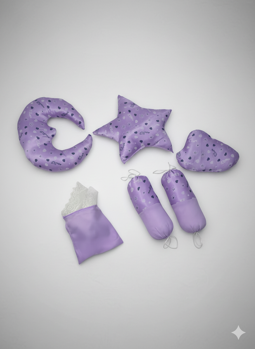 Cute Purple Baby Bed Set (11 pieces )
