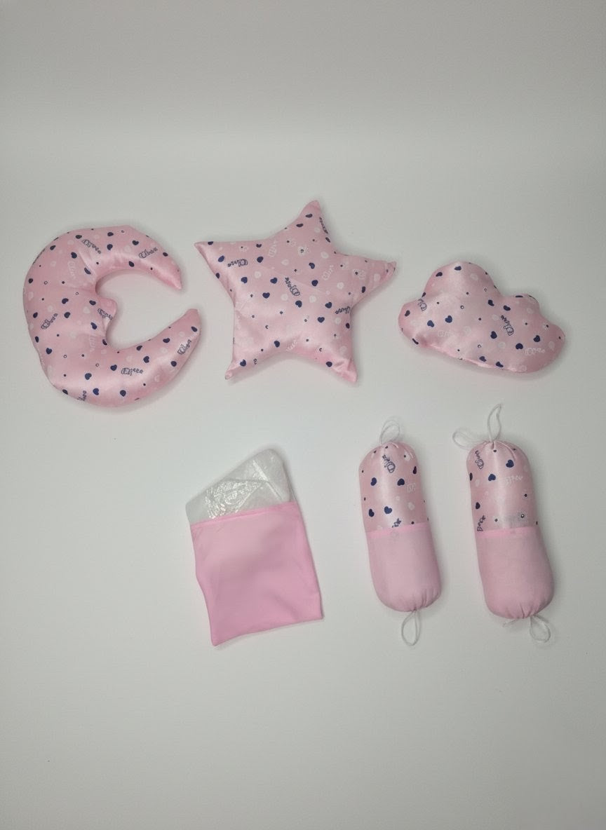 Celestial Pink Baby Bed ( 11 Pieces )