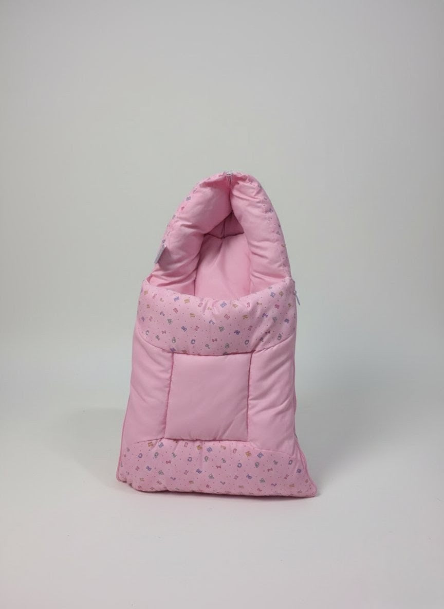 Cozy Nest Pink Alphabet Infant Bed Set (8 Pieces)