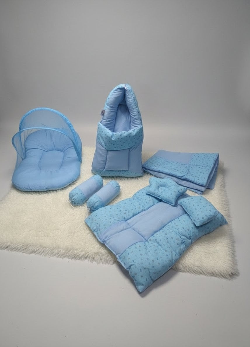 Premium Alphabet Print Baby Bed (8 Pieces)