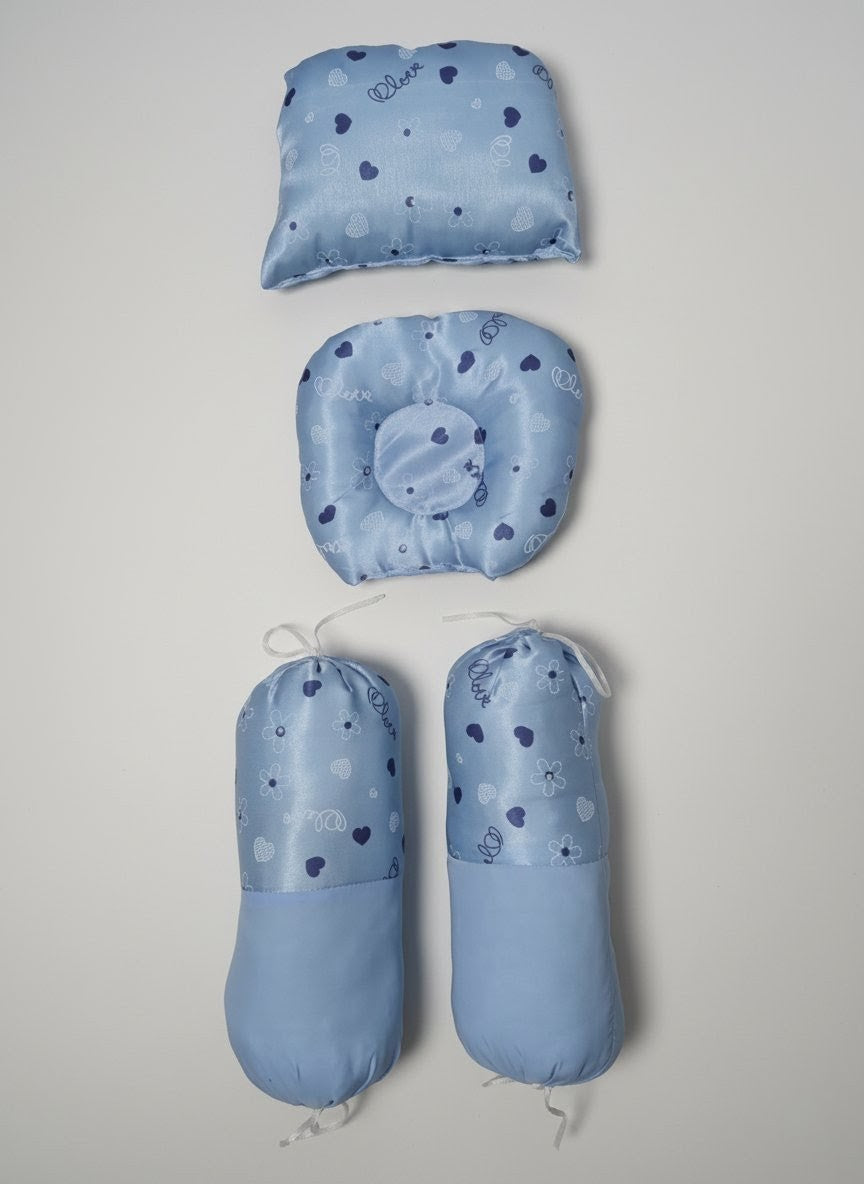 Cute Heart Print Baby bed (8 Pieces)