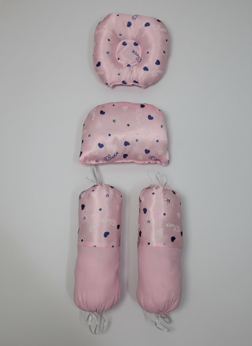 Cute Heart Print Baby bed (8 Pieces)