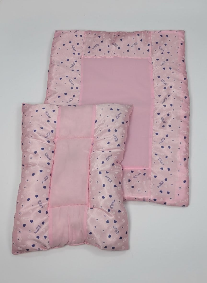 Cute Heart Print Baby bed (8 Pieces)