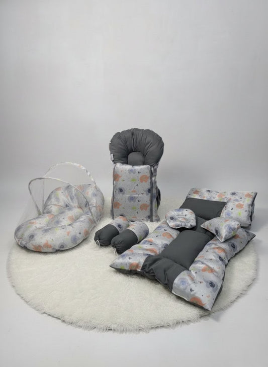 Cute Elephant Digital Print Baby Bed (8 Pieces)