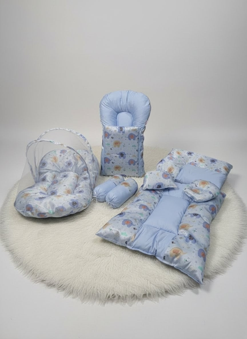 Cute Elephant Digital Print Baby Bed (8 Pieces)