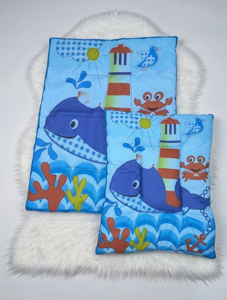 Ocean Blue Baby Bed 8 Pcs