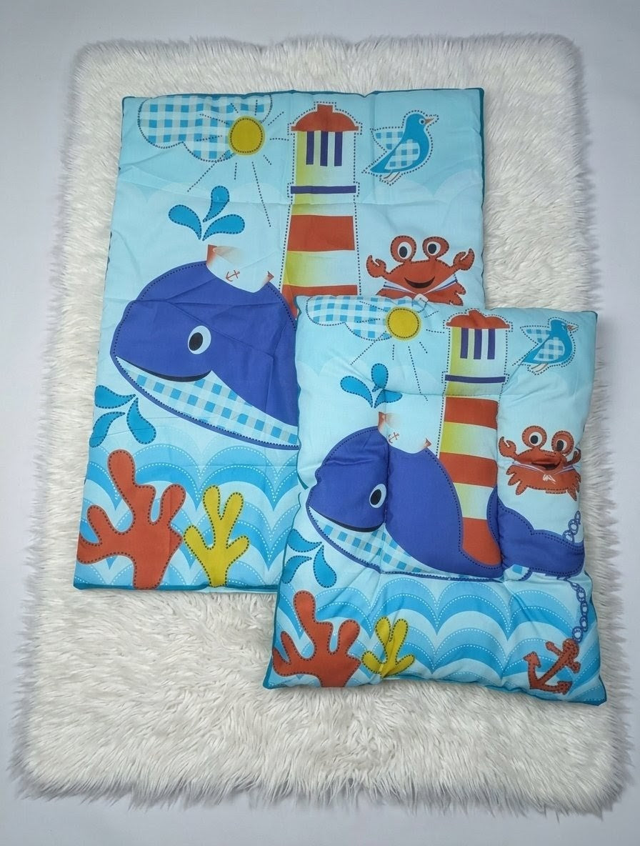 Ocean Sea Green Baby Bed 8 Pcs