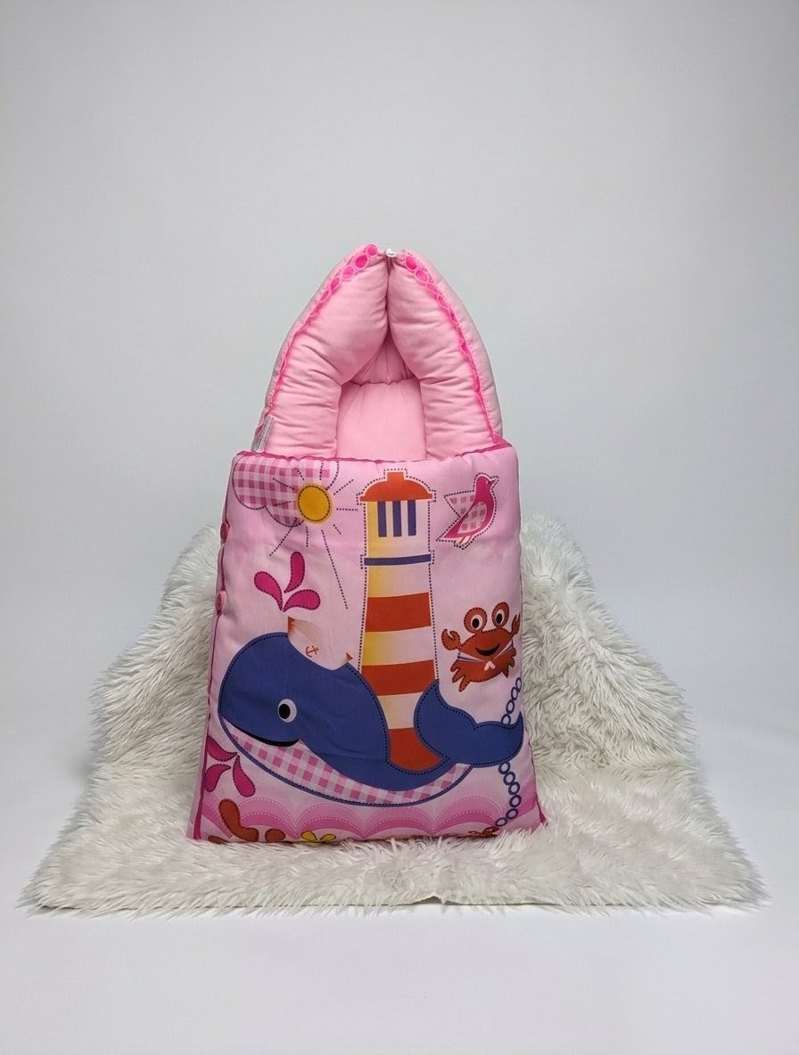 Ocean Pink Baby Bed 8 pcs