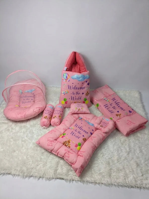 Welcome to the World Pink Baby Bed