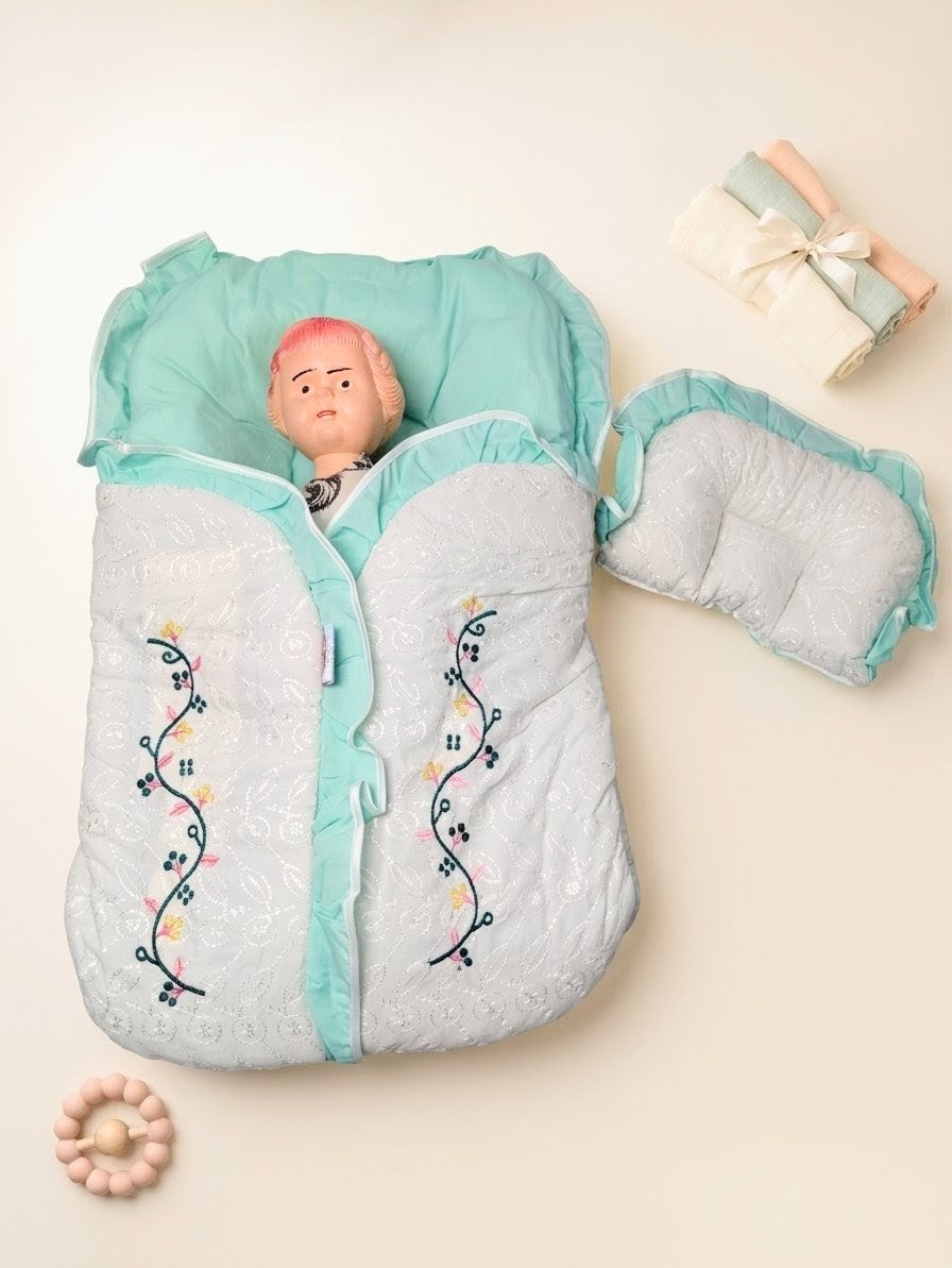 Adorable Mint Baby Carry Nest