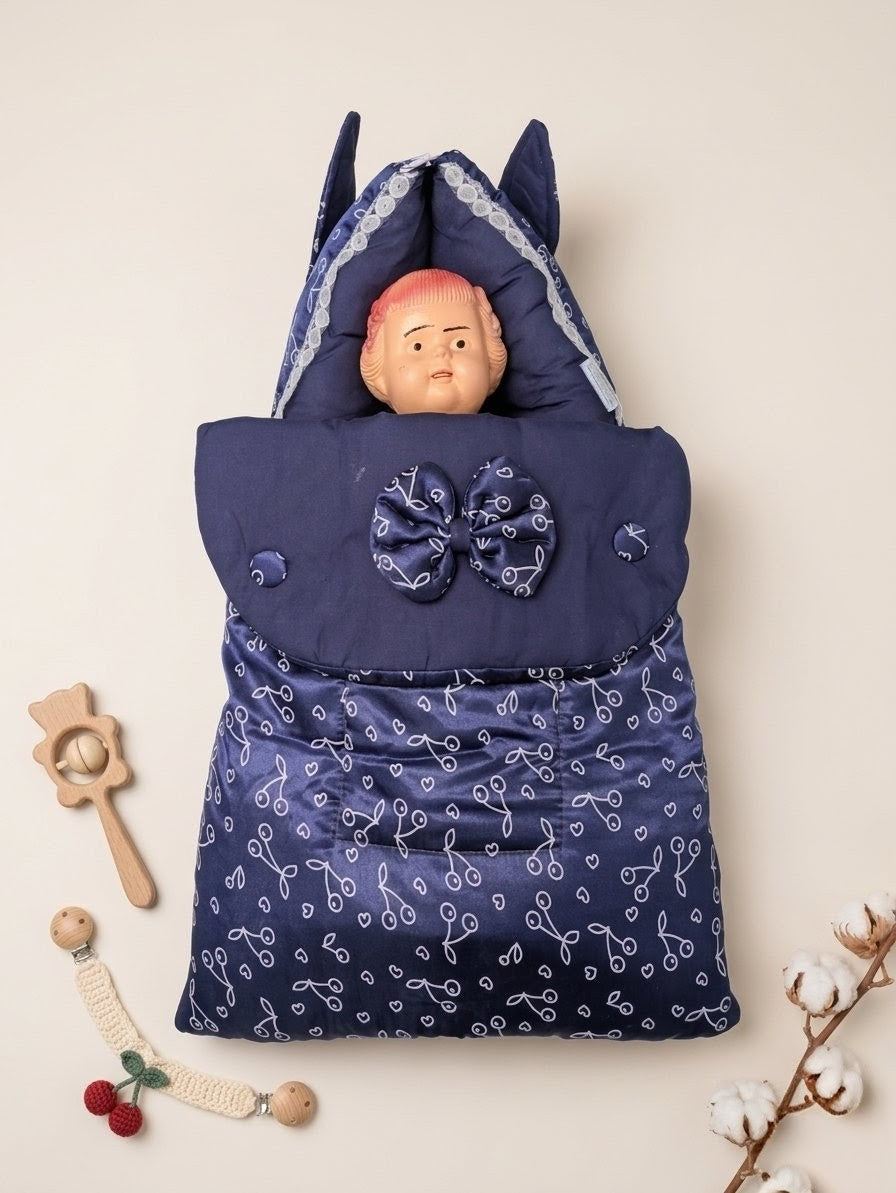 Cute Navy Bow Baby Carry Nest