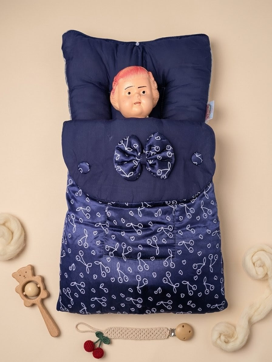 Cute Navy Bow Baby Carry Nest