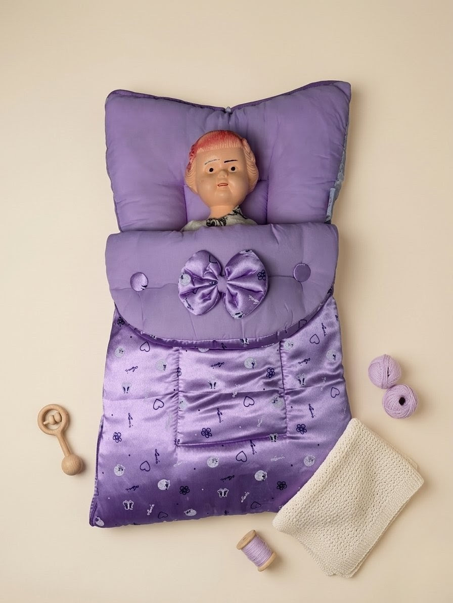 Cute Purple Bow Baby Carry Nest