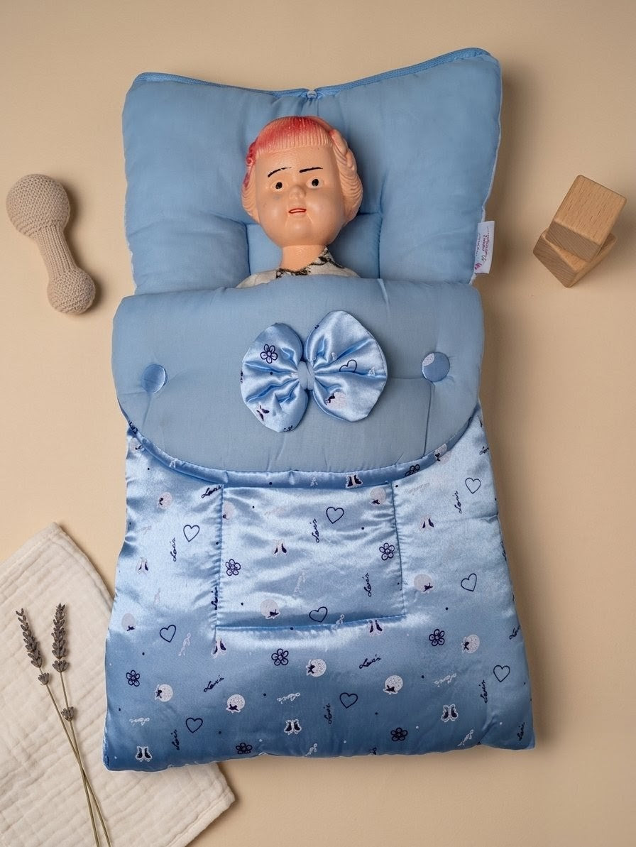 Cute Blue Bow Baby Carry Nest