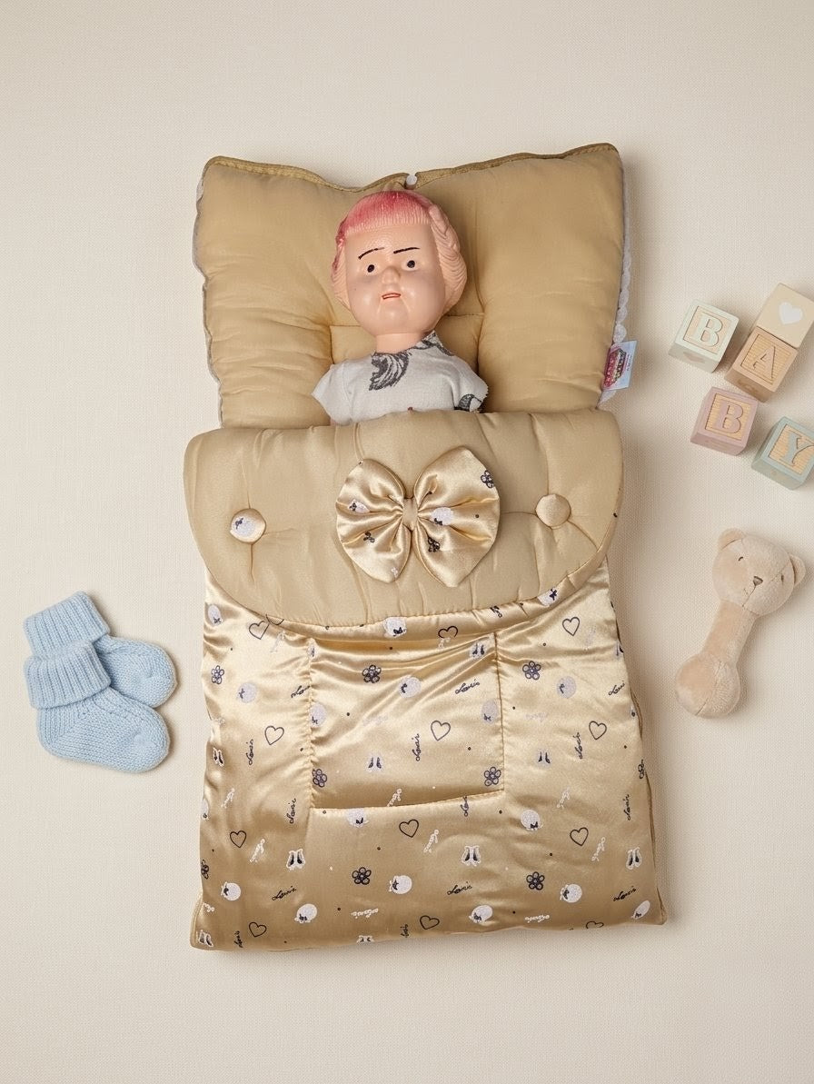 Cute Beige Bow Baby Carry Nest