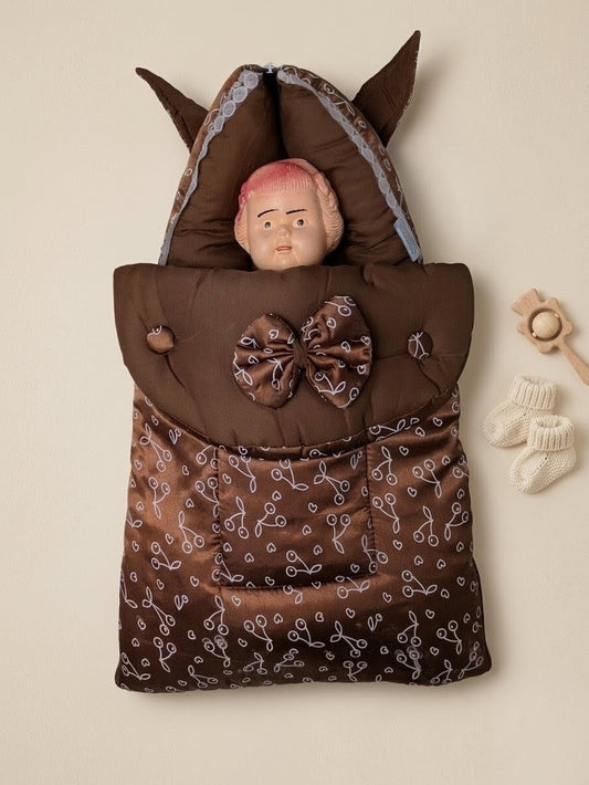 Cute Brown Bow Baby Carry Nest
