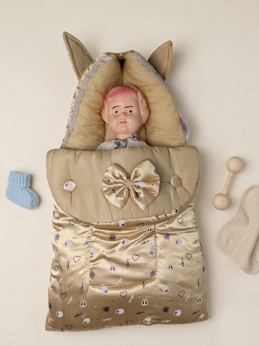 Cute Beige Bow Baby Carry Nest