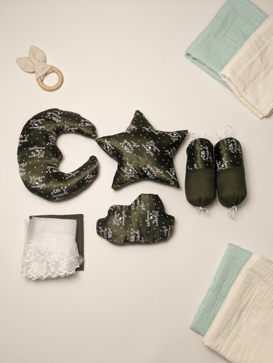 Baby Bed Set 11 Piece – Soft & Cozy Newborn Nest (Digital Print)