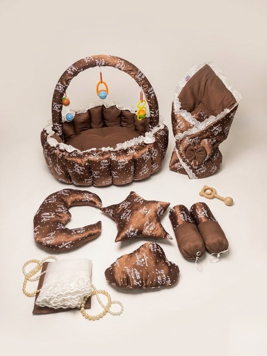 Baby Bed Set 11 Piece – Soft & Cozy Newborn Nest (Digital Print)