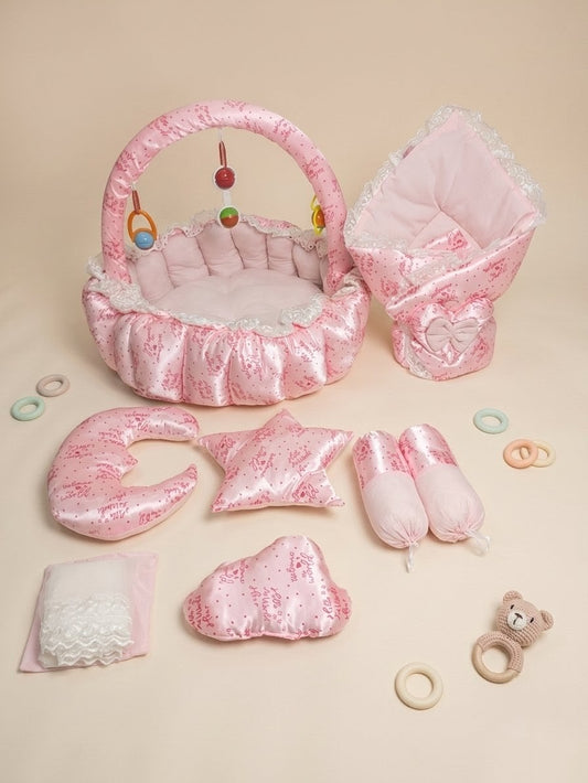 Baby Bed Set 11 Piece – Soft & Cozy Newborn Nest (Digital Print)