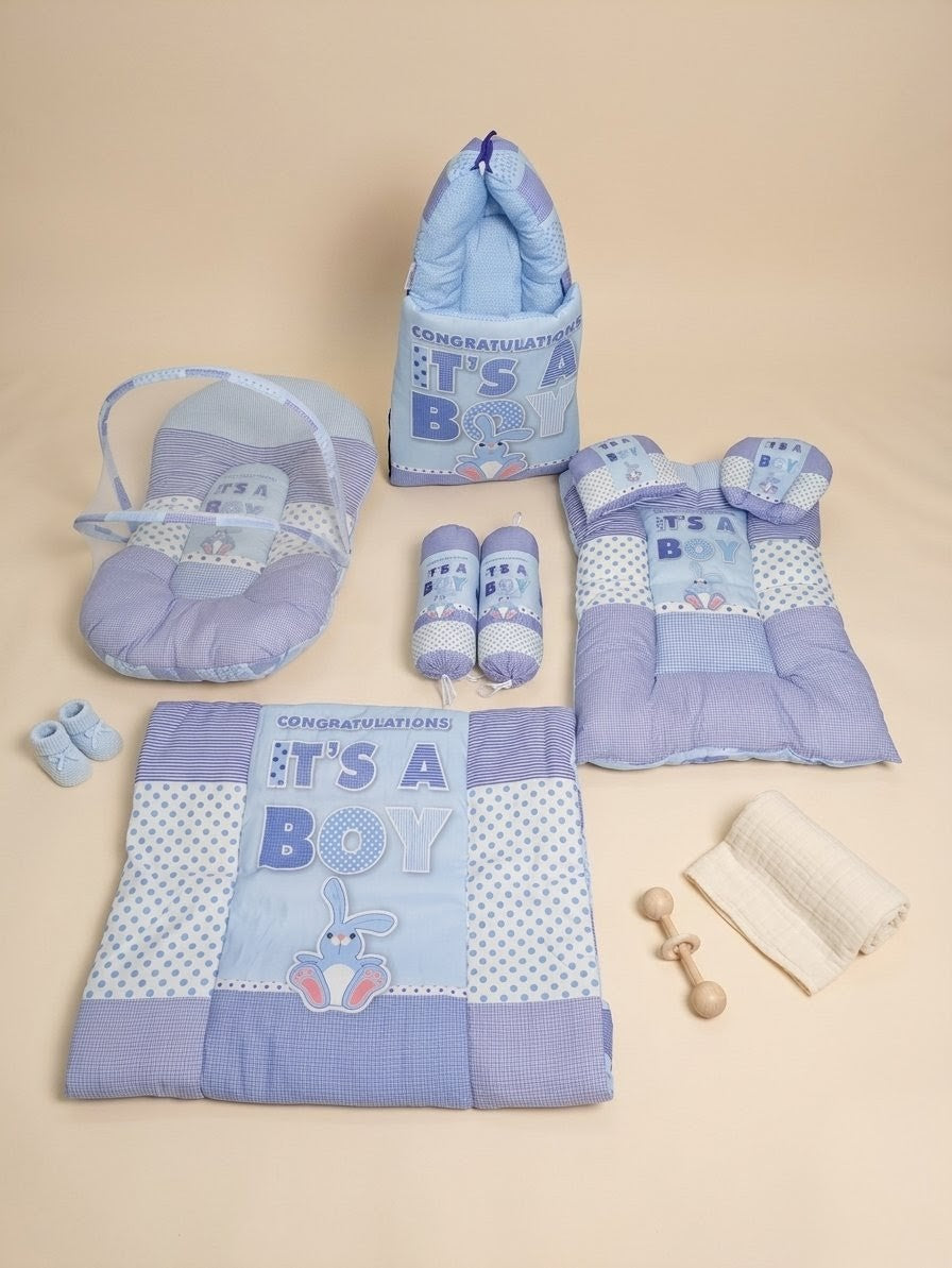 It’s a Boy Printed Baby Bed Set (8 Pieces)