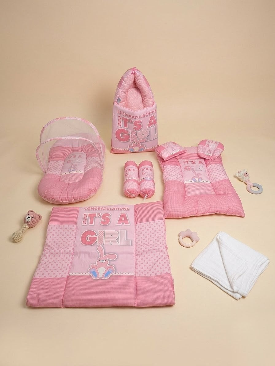 It’s a Girl Baby Bedding Set (8 Pieces)