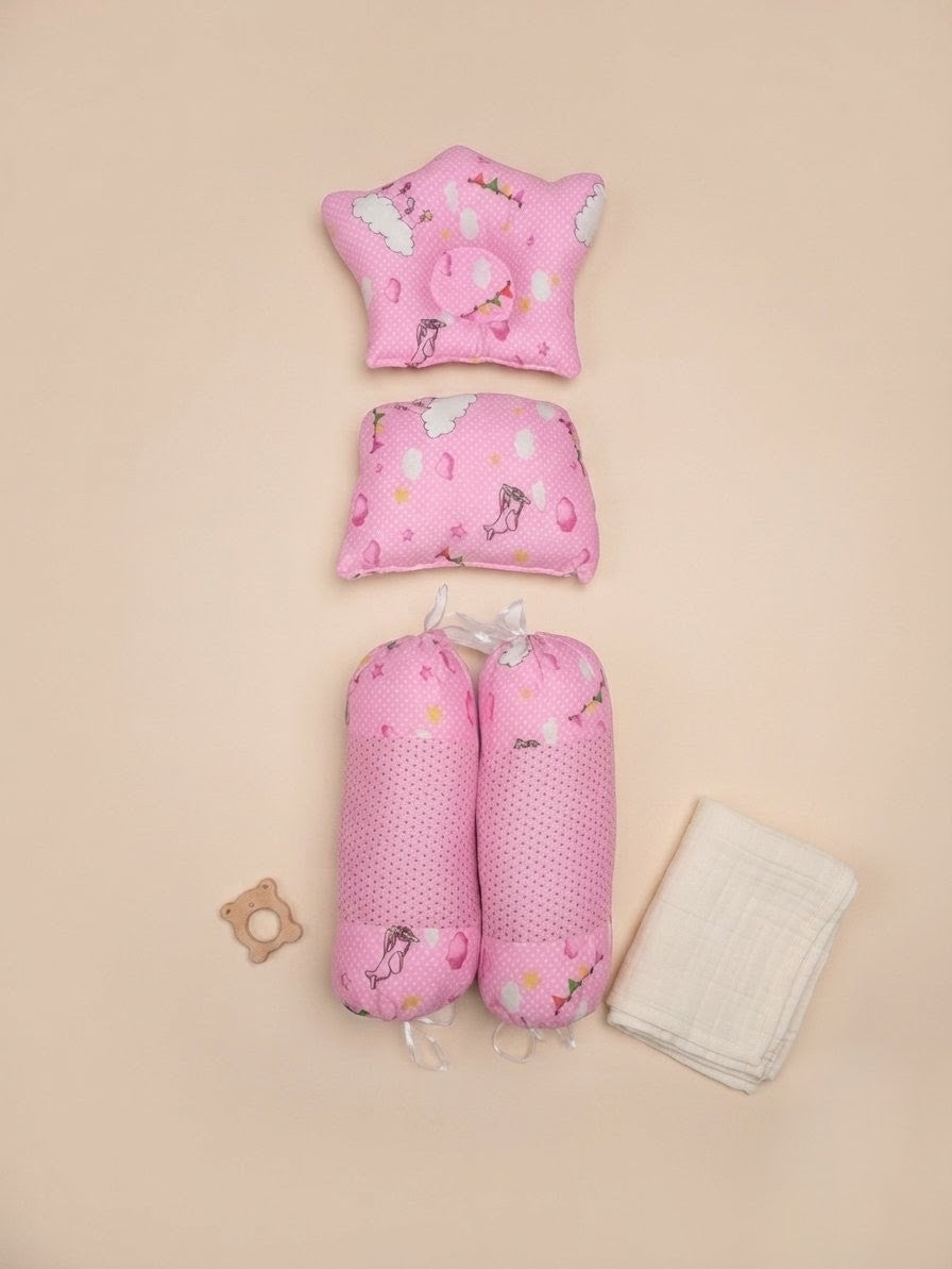 Pink Cloud Dream Baby Bed ( 8 Pieces )