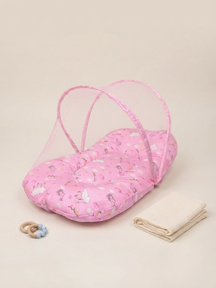Pink Cloud Dream Baby Bed ( 8 Pieces )