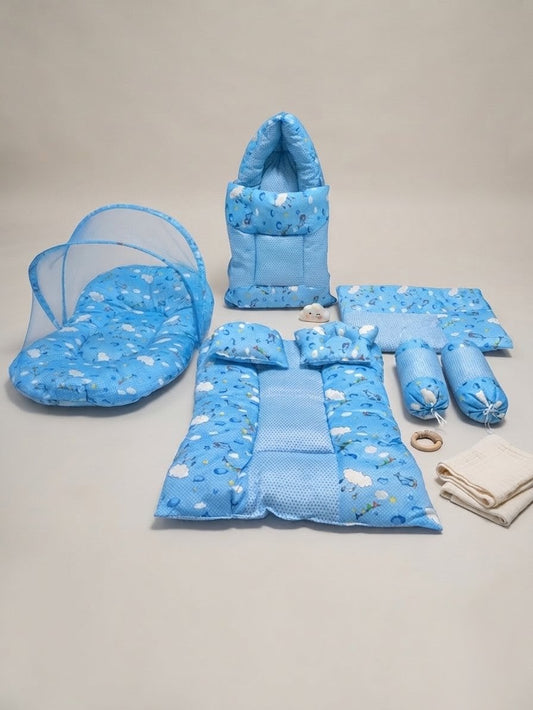 Blue Heaven Cloud Baby Bed ( 8 Pieces )