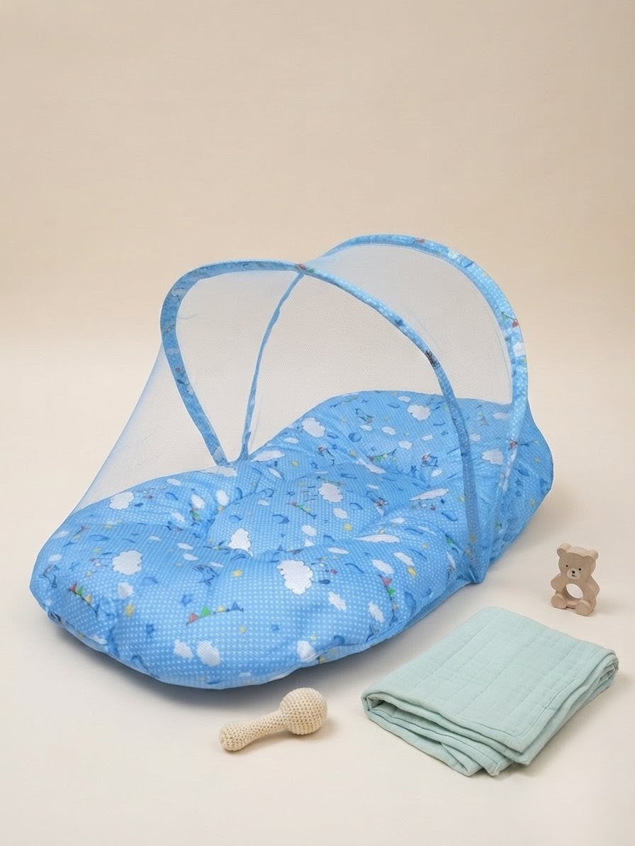 Blue Heaven Cloud Baby Bed ( 8 Pieces )