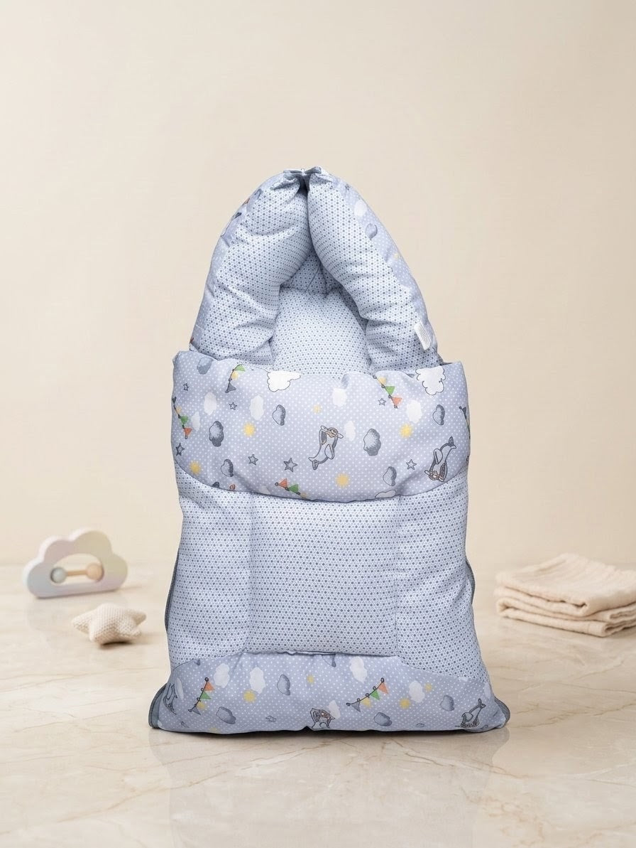 Cute Gray Cloud Baby Bedding Set (8 Pieces)