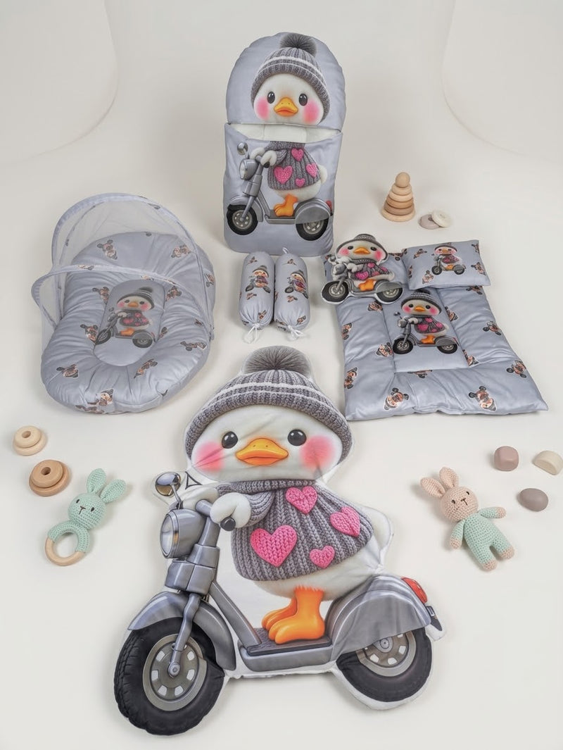 Little Penguin Rider Baby Bedding Set (8 Pieces)