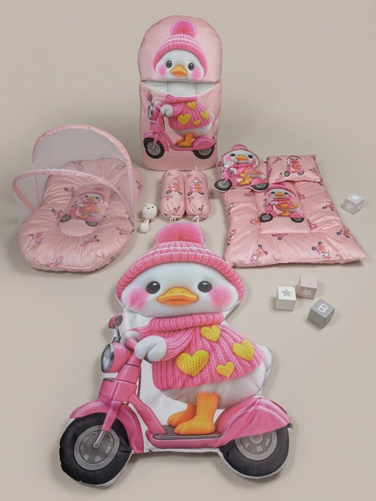 Little Penguin Rider Baby Bedding Set (8 Pieces)