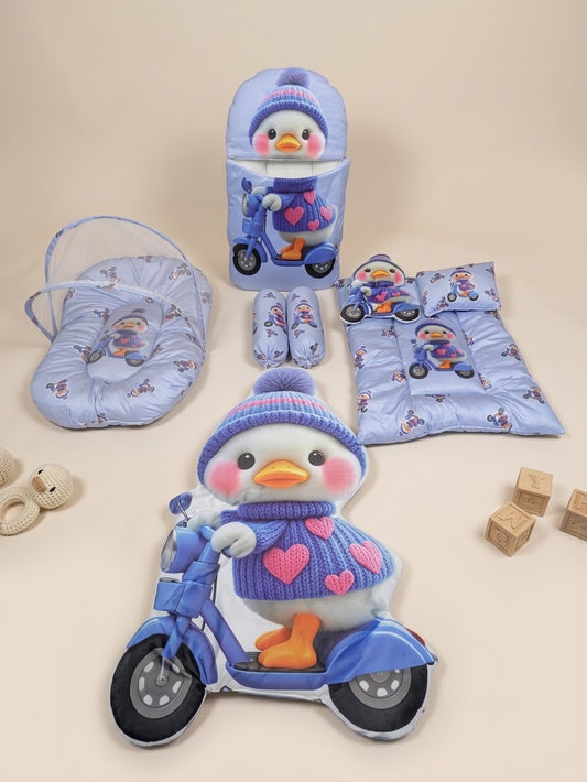 Little Penguin Rider Baby Bedding Set (8 Pieces)