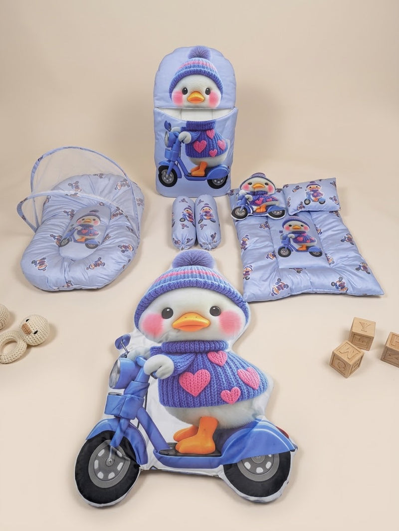Little Penguin Rider Baby Bedding Set (8 Pieces)