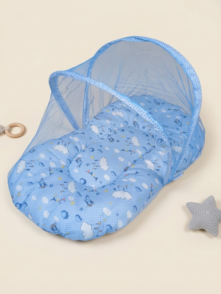 Cloud Rust Blue Baby Bedding Set (8 Pieces)