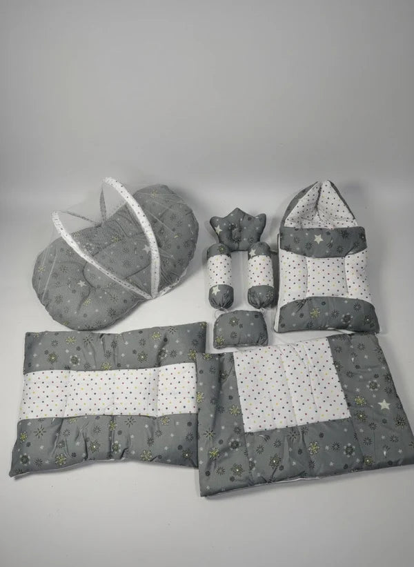 Premium Star Gray Baby Bed