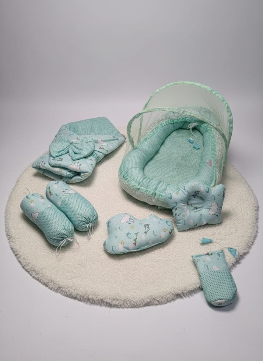Sweet Bow Newborn Nest Set – 8 Pcs